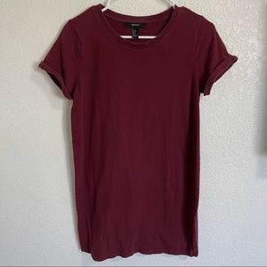 Maroon T-Shirt Dress
